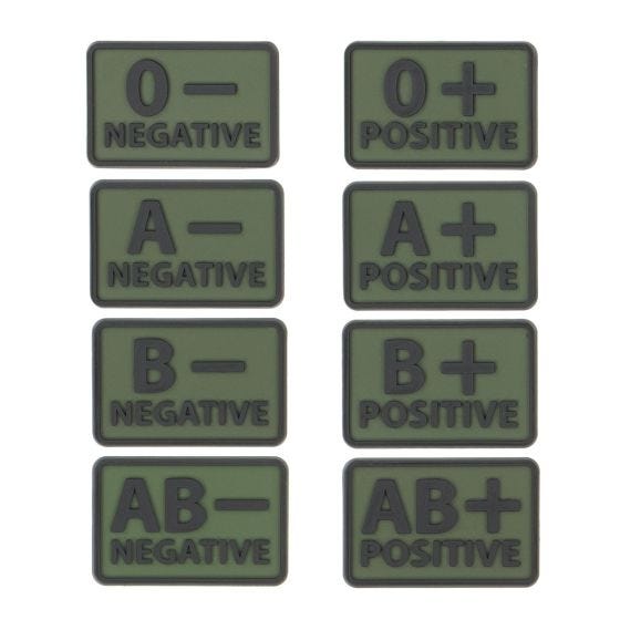 Helikon confezione da 2 patch gruppo sanguigno in Olive Green