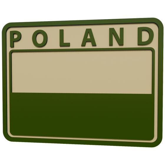 Helikon confezione da 2 patch Polish Subdued Flag con scritta POLAND in cachi