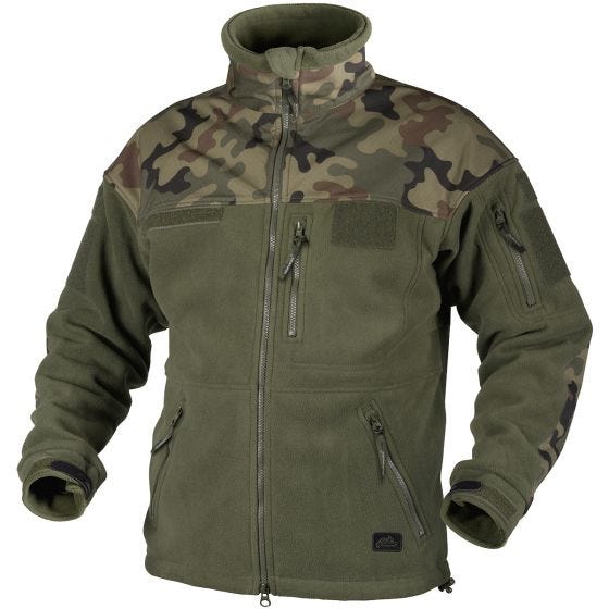 Helikon felpa in pile Infantry Duty in Olive Green / Woodland polacco