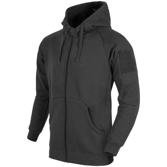 Helikon felpa con cappuccio Urban Tactical Lite con zip a lunghezza intera in nero
