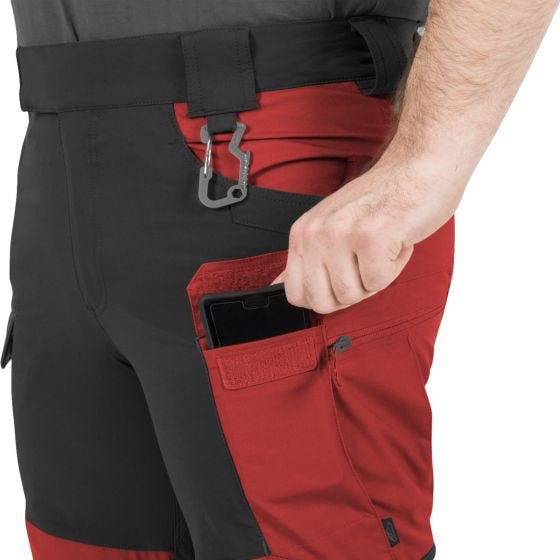 Helikon pantaloni Outback Hybrid in DuraCanvas in Crimson Sky / nero