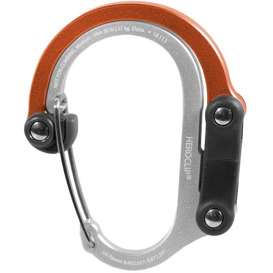 Heroclip Moschettone Medium Gear - Orange Crush