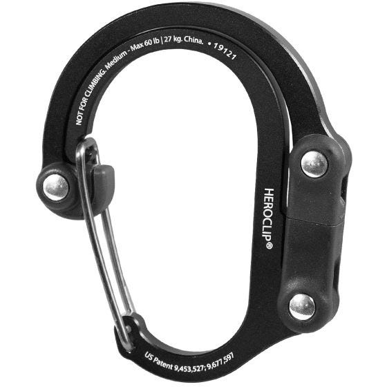 Heroclip Moschettone Medium Gear - Stealth Black