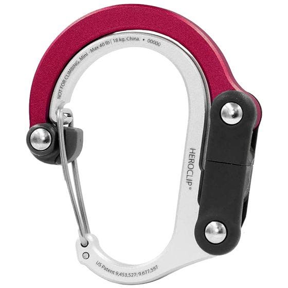 Heroclip Moschettone Mini Gear - Hot Rod Red