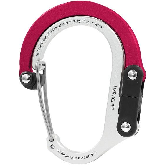 Heroclip Moschettone Small Gear - Hot Rod Red