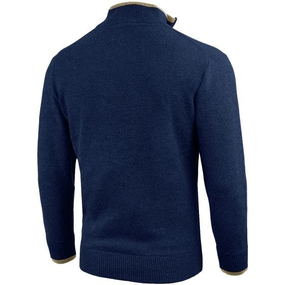 Jack Pyke pullover con zip sul petto Ashcombe in Navy