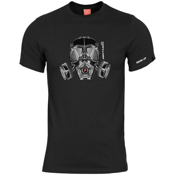 Pentagon T-shirt Ageron Gas Mask in nero