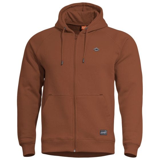 Pentagon Felpa con zip Phaeton - Maroon Red