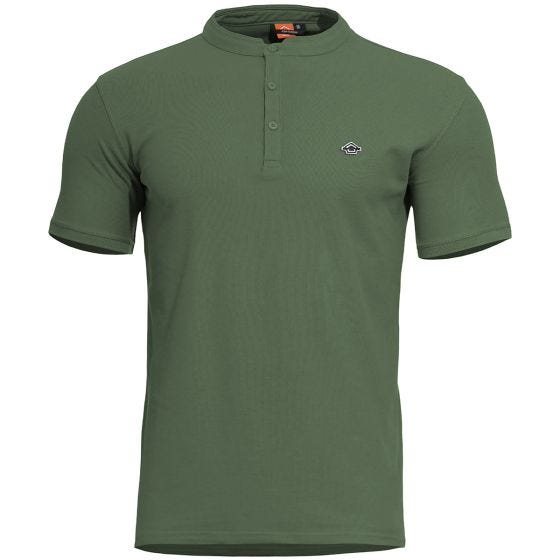 Pentagon T-Shirt Levantes Henley in Camo Green