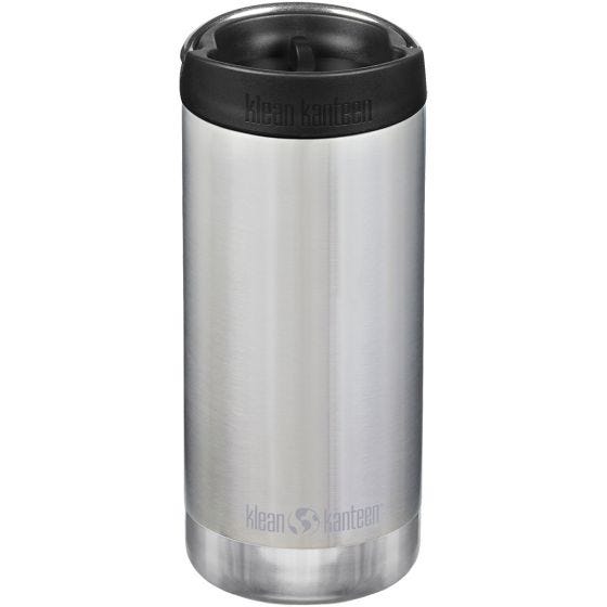 Klean Kanteen borraccia termica TKWide con tappo tazza caffè takeaway 355ml in Brushed Stainless