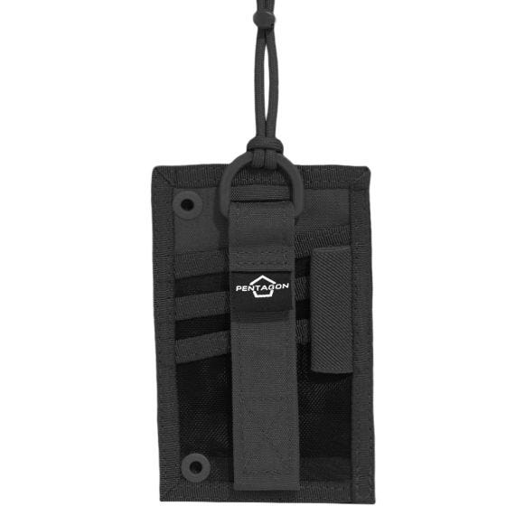 Pentagon Portafoglio ID Card Holder - Nero