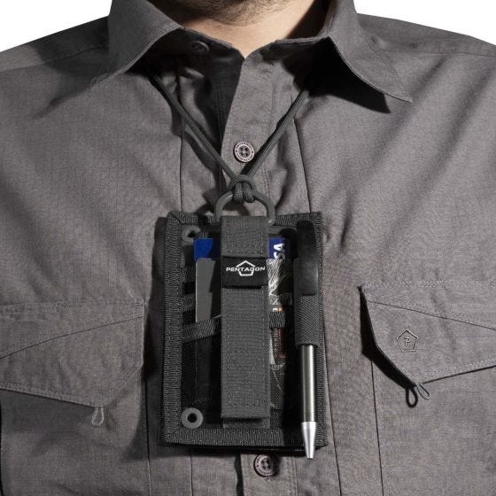 Pentagon Portafoglio ID Card Holder - Nero