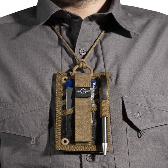 Pentagon Portafoglio ID Card Holder - Coyote