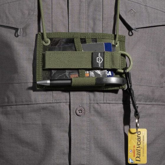 Pentagon Portafoglio ID Card Holder - Oliva