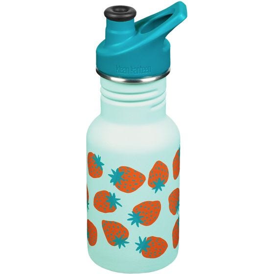 Klean Kanteen borraccia Classic con tappo Sport 355ml - Blue Tint Strawberries