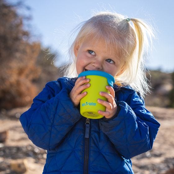 Klean Kanteen Kid's Cup Sippy Lid 2-Pack - blu/blu Tie Dye