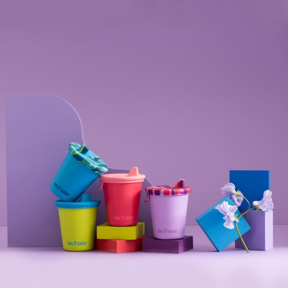 Klean Kanteen Kid's Cup Sippy Lid 2-Pack - blu/blu Tie Dye