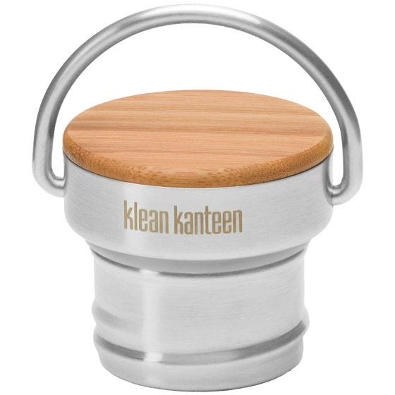 Klean Kanteen tappo unibody in bambù e in acciaio inox spazzolato