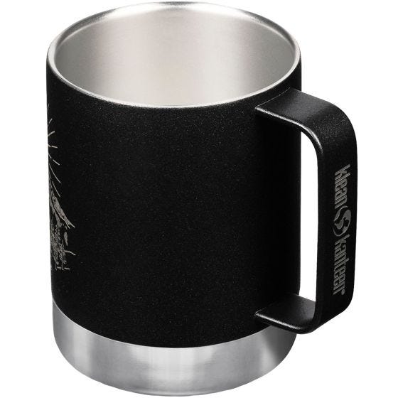 Klean Kanteen 355ml Insulated Camp Mug w/Tumbler Lid - Mountain-Black