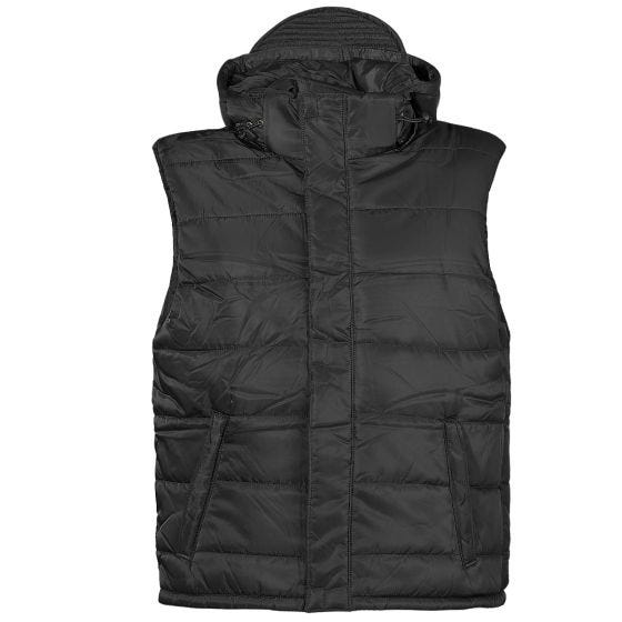 MFH Gilet Lined con cappuccio staccabile - Nero