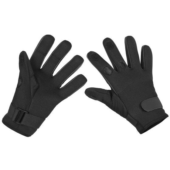 MFH Guanti Mesh Neoprene - Nero