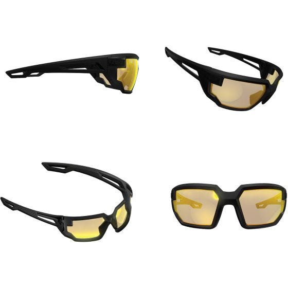 Mechanix Wear Occhiali Vision Type-X F - Montatura nera con lenti ambrate