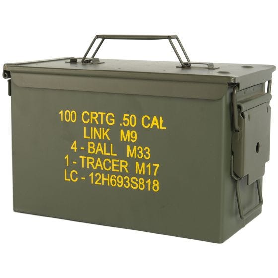Mil-Tec Box munizioni US M2A1 cal,50 in verde oliva