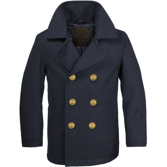 Mil-Tec cappotto Caban marina tedesca Colani in Navy