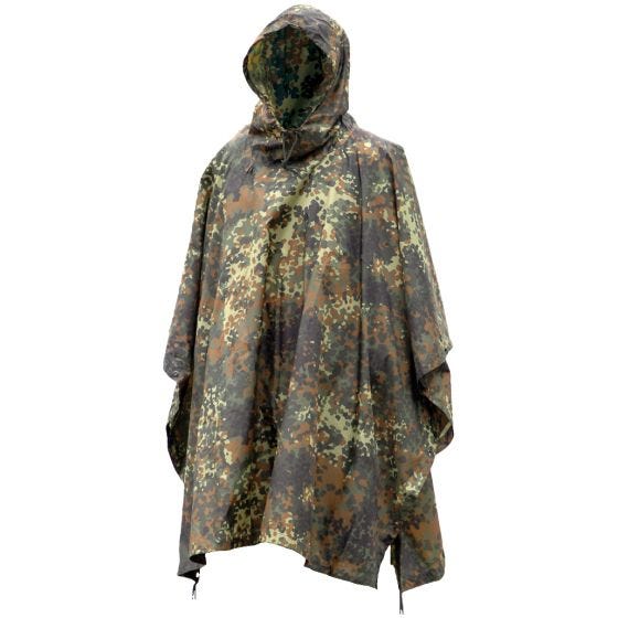 Poncho impermeabile in Ripstop in Flecktarn