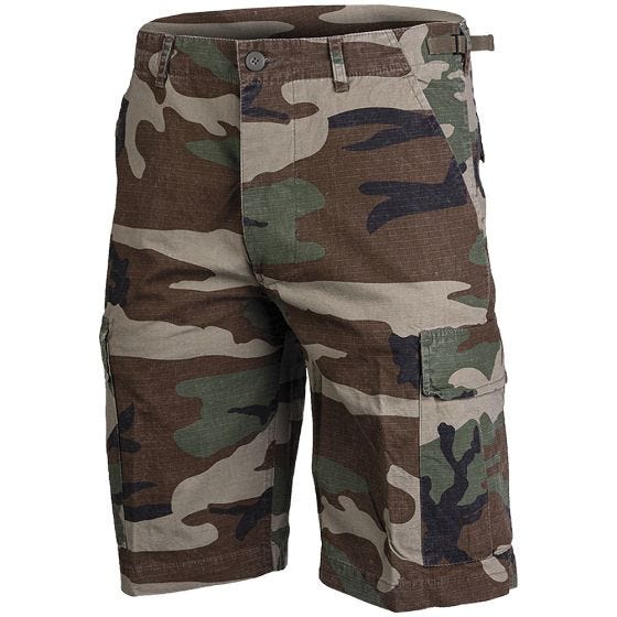 Mil-Tec bermuda US ripstop prelavato in Woodland