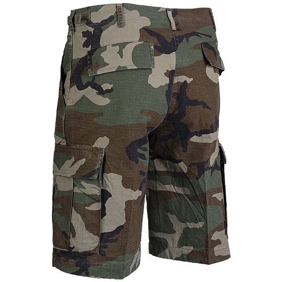 Mil-Tec bermuda US ripstop prelavato in Woodland