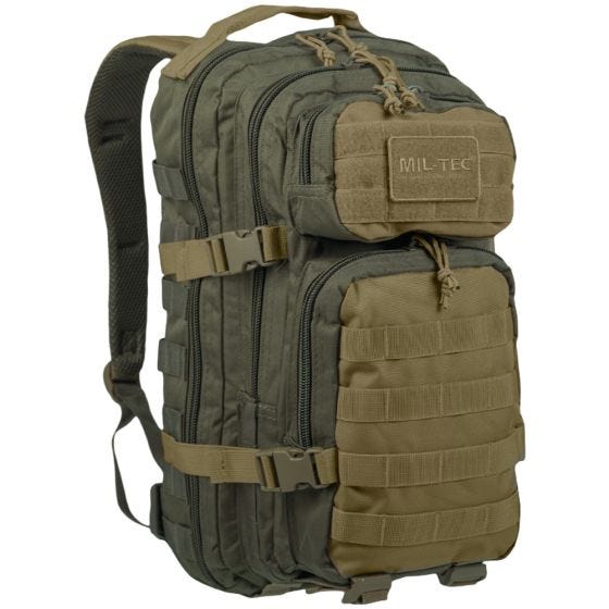 Mil-Tec zaino da assalto small US MOLLE in Ranger Green/Coyote