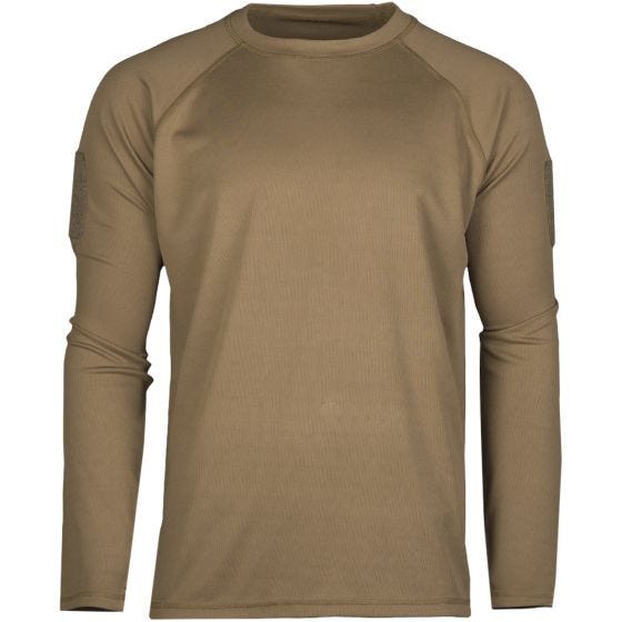 Mil-Tec maglia tattica a maniche lunghe Quick Dry in Dark Coyote