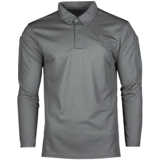 Mil-Tec polo tattica a maniche lunghe Quick Dry in Urban Grey