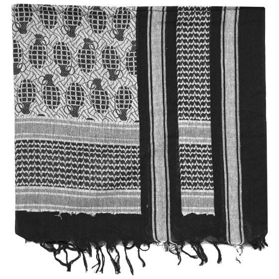 Mil-Tec sciarpa/kefiah fantasia granata Pineapple in nero/bianco