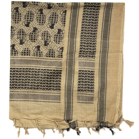 Mil-Tec sciarpa/kefiah fantasia granata Pineapple in Coyote/nero