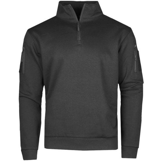 Mil-Tec felpa Tactical con zip sul petto in nero