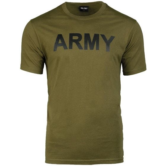 Mil-Tec T-shirt Army Print - Oliva