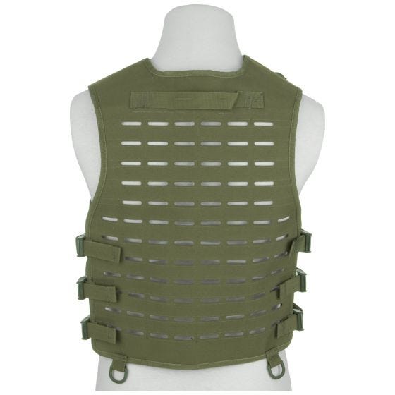 Mil-Tec gilet Carrier tagliato a laser in verde oliva