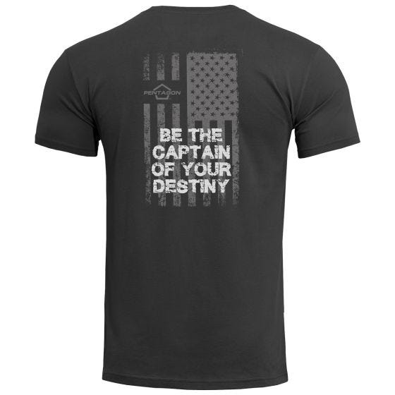 Pentagon T-shirt Ageron American Flag - Nero