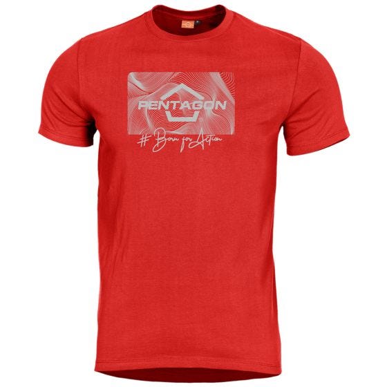 Pentagon T-shirt Ageron Contour - Lava Red