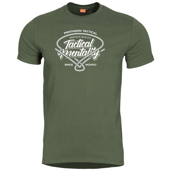 Pentagon T-shirt Ageron Tactical Mentality - Oliva