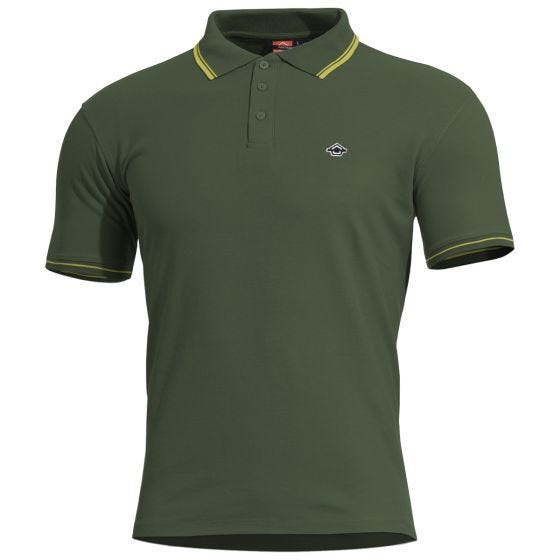 Pentagon Polo Aniketos Stripes - SpringBok Green
