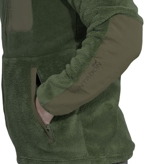 Pentagon Maglione con zip Grizzly - Camo Green