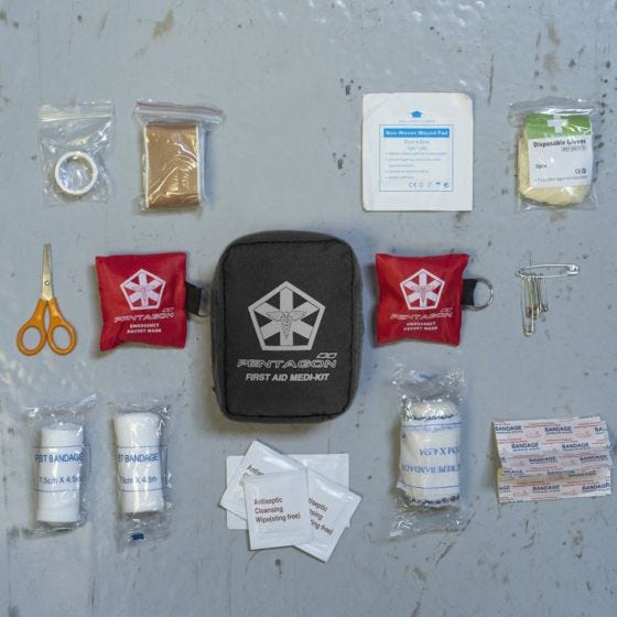 Pentagon kit pronto soccorso Hippokrates in nero