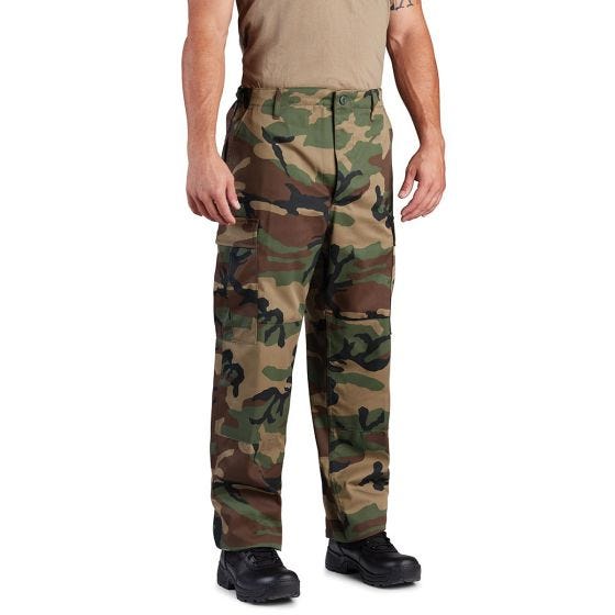 Propper Pantaloni con patta a bottoni BDU - Woodland