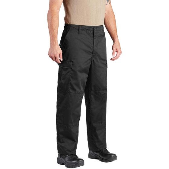 Propper pantaloni BDU con patta a bottoni in twill di policotone in nero