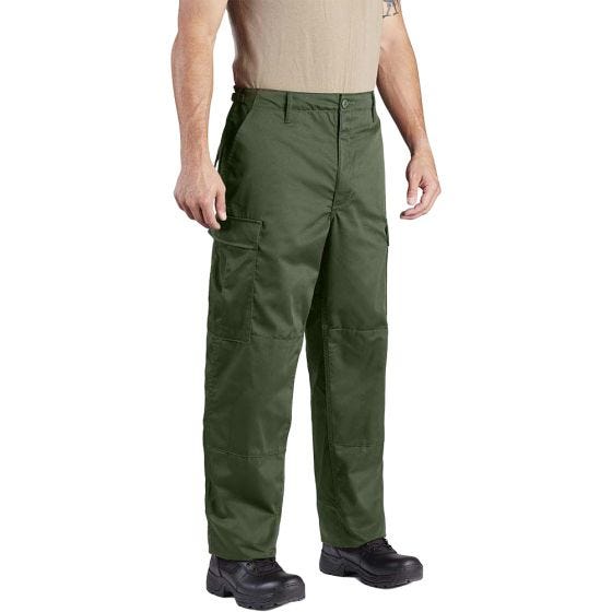 Propper pantaloni BDU con patta a bottoni in twill di policotone in verde oliva