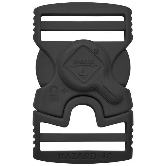 Hazard 4 Fibbia a sgancio laterale con bloccaggio roto - Nero
