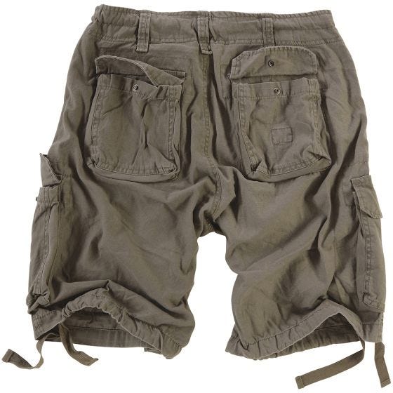 Surplus shorts vintage effetto slavato Airborne in verde oliva